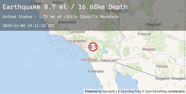 Map of 16 km WNW of Anza, CA