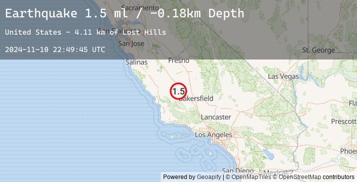 Map of 37 km NNE of Simmler, CA