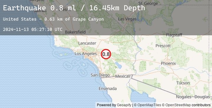 Map of 13 km NNE of Cabazon, CA