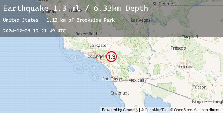 Map of 4 km WSW of Redlands, CA