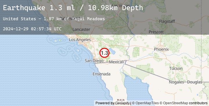 Map of 6 km S of Borrego Springs, CA
