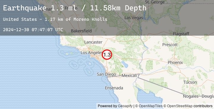 Map of 9 km SW of Calimesa, CA