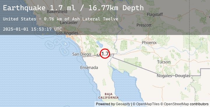 Map of 7 km SSW of Holtville, CA