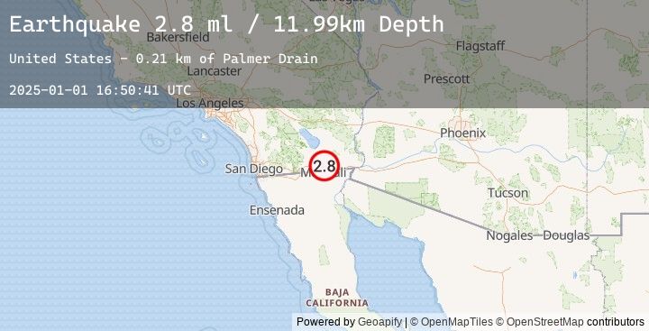Map of 7 km WSW of Holtville, CA