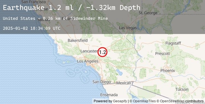 Map of 17 km NNE of Apple Valley, CA