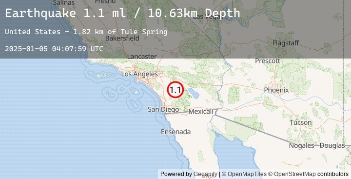 Map of 12 km SSE of Anza, CA