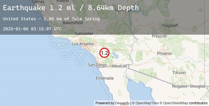 Map of 11 km SSE of Anza, CA