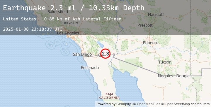 Map of 8 km SW of Holtville, CA