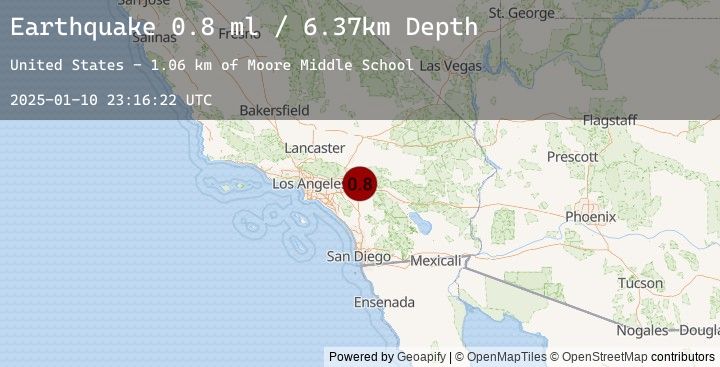 Map of 3 km S of Mentone, CA