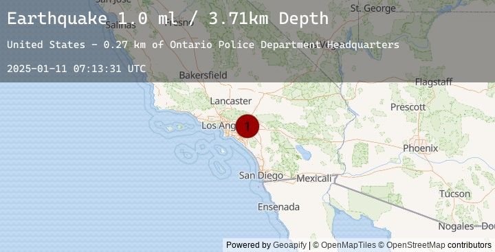 Map of 4 km SE of Ontario, CA