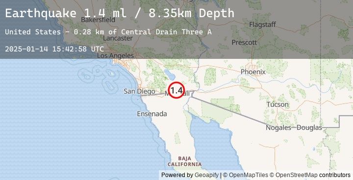 Map of 4 km NE of Heber, CA