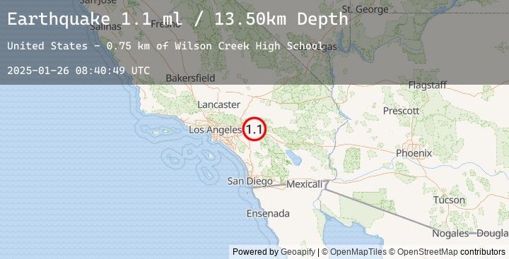 Map of 3 km NE of Yucaipa, CA
