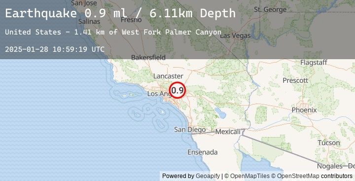 Map of 7 km N of Claremont, CA