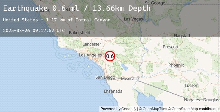 Map of 8 km NE of Banning, CA