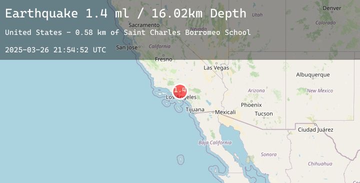 Map of 2 km NNW of Universal City, CA
