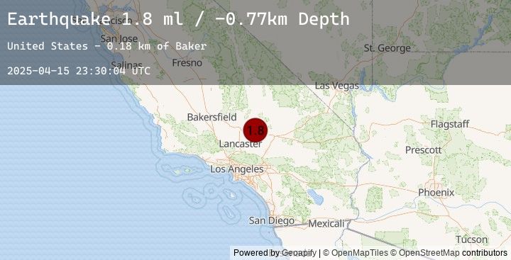 Map of 5 km NNW of Boron, CA
