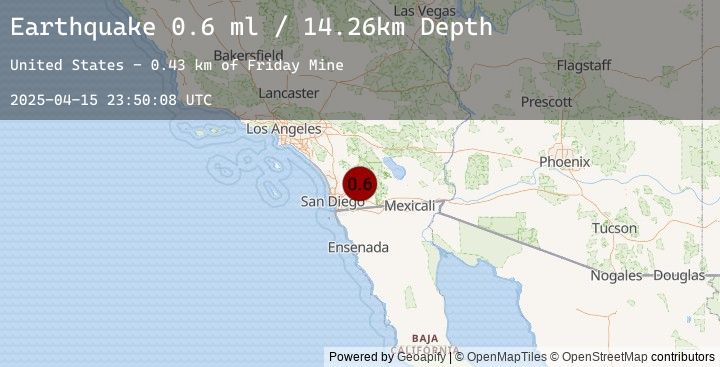 Map of 5 km SE of Julian, CA