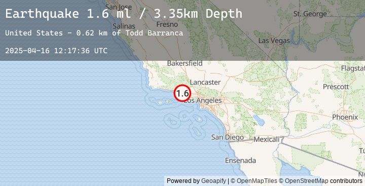Map of 7 km SW of Santa Paula, CA