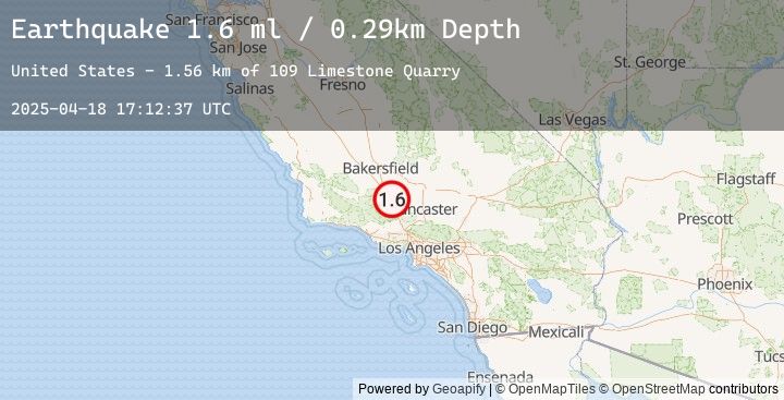 Map of 7 km E of Lebec, CA