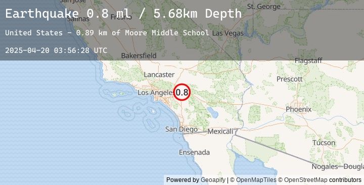 Map of 3 km SSW of Mentone, CA