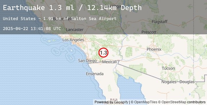 Map of 8 km SSE of Salton City, CA