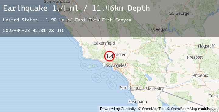 Map of 13 km N of Castaic, CA