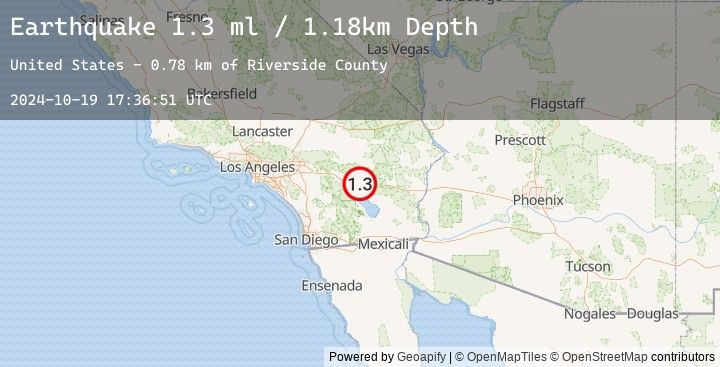 Map of 18 km NE of Thermal, CA