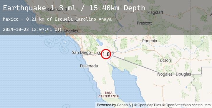 Map of 6 km NNE of Puebla, B.C., MX