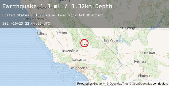 Map of 22 km E of Little Lake, CA
