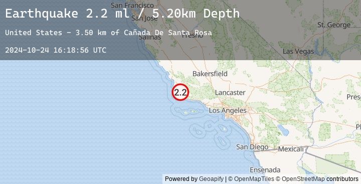 Map of 5 km SW of Los Alamos, CA
