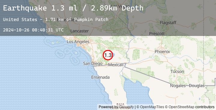 Map of 11 km SW of Salton City, CA