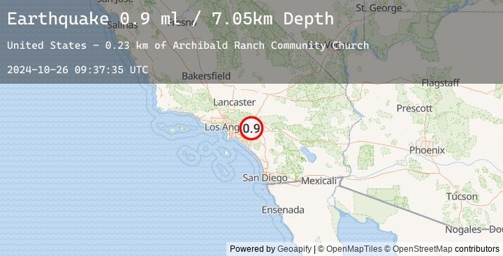 Map of 5 km SE of Ontario, CA