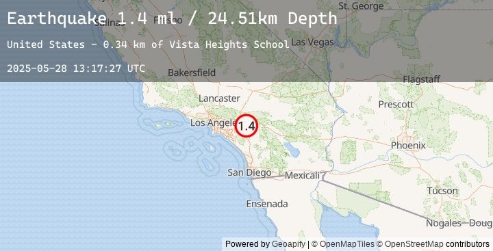 Map of 6 km NNW of Moreno Valley, CA