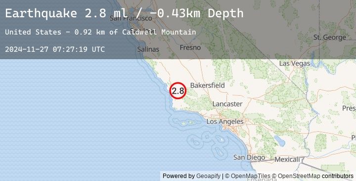 Map of 20 km NE of Nipomo, CA