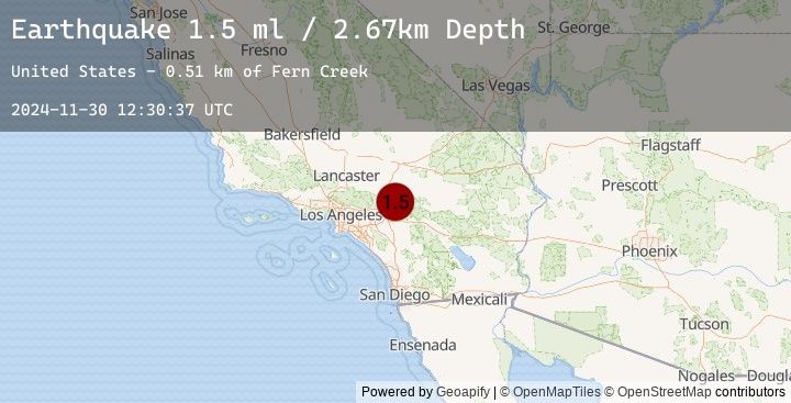 Map of 4 km ENE of Lake Arrowhead, CA