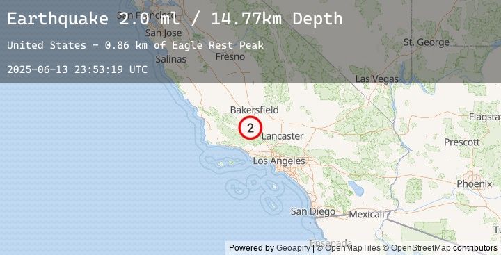 Map of 7 km N of Pine Mountain Club, CA