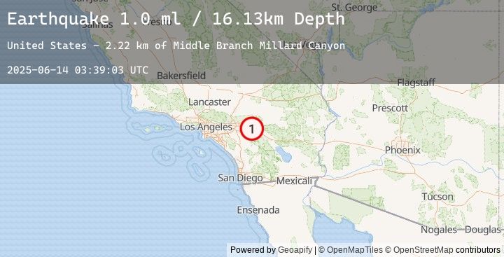 Map of 10 km N of Cabazon, CA
