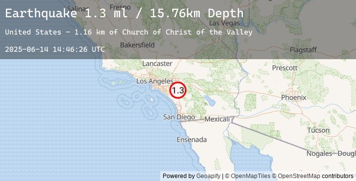 Map of 7 km WSW of Menifee, CA