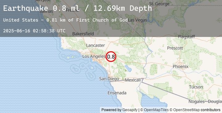 Map of 1 km E of Yucaipa, CA