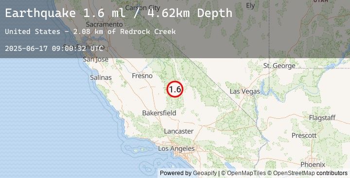 Map of 27 km W of Olancha, CA