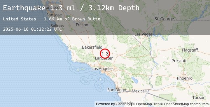 Map of 14 km NW of Edwards Air Force Base, CA