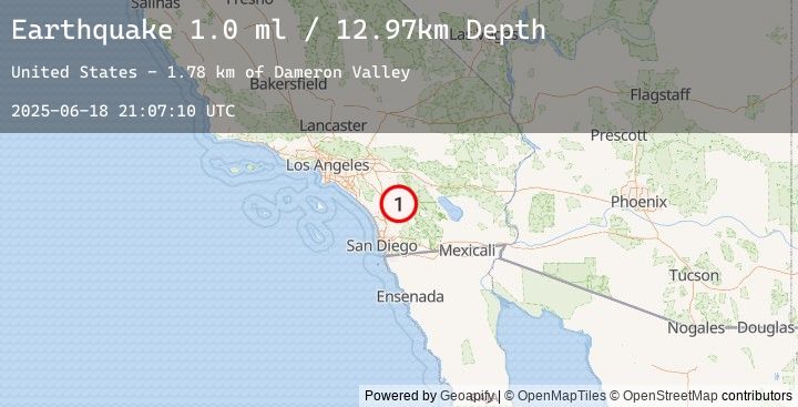Map of 5 km SE of Aguanga, CA