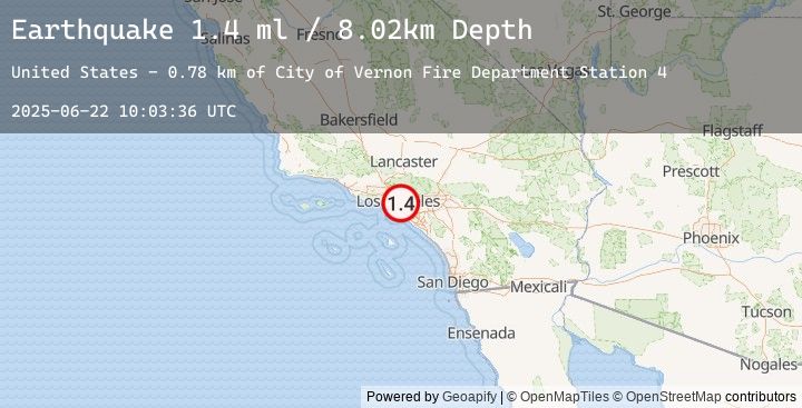 Map of 1 km N of Maywood, CA