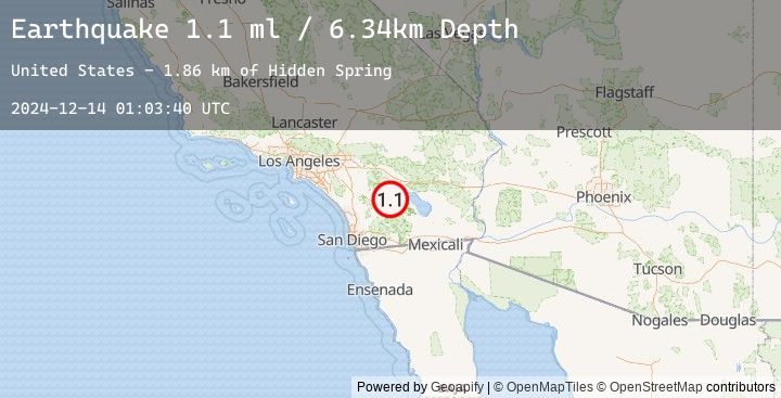 Map of 17 km N of Borrego Springs, CA