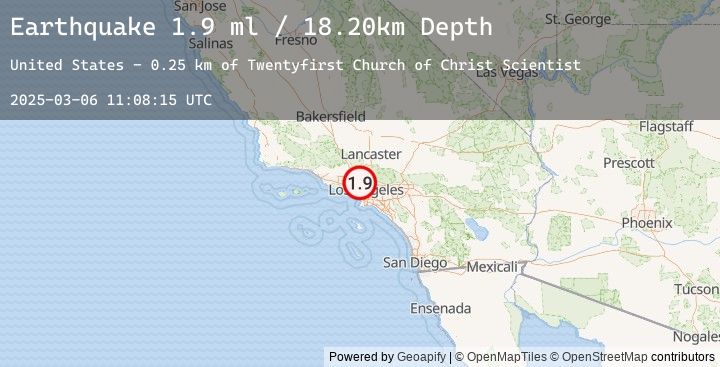 Map of 1 km S of North Hollywood, CA