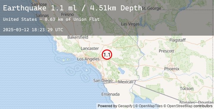 Map of 6 km NNW of Big Bear City, CA
