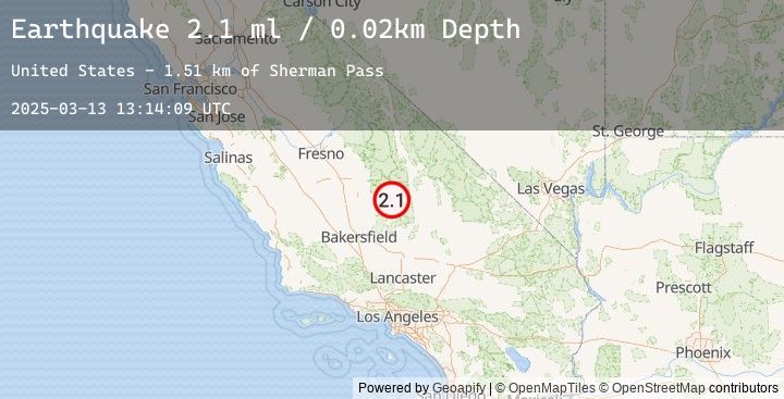 Map of 26 km NNE of Kernville, CA
