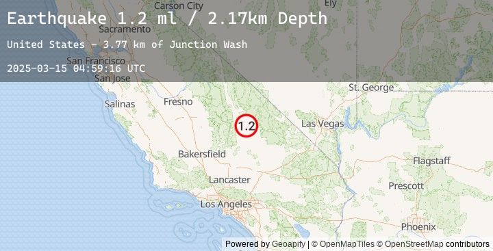 Map of 33 km ENE of Coso Junction, CA