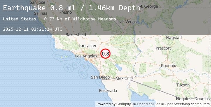 Map of 8 km SE of Big Bear City, CA