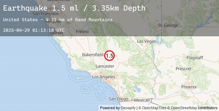 Map of 17 km WSW of Johannesburg, CA